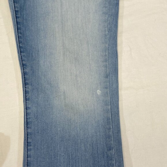 Levi's 529 Curvy Straight Leg Mid Rise 10 Stretch Faded Light Wash Denim Jeans - Picture 14 of 14